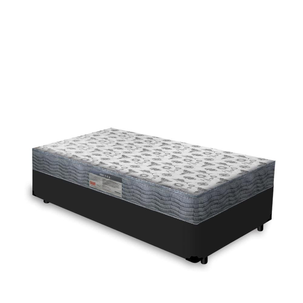 Cama Box Solteiro + Colchão Ortopédico D33 - Ortobom - Iso 100 88x188x53cm