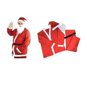 Fantasia Papai Noel Flanelada Feltro 100% Poliéster - Magizi - Vermelho - único