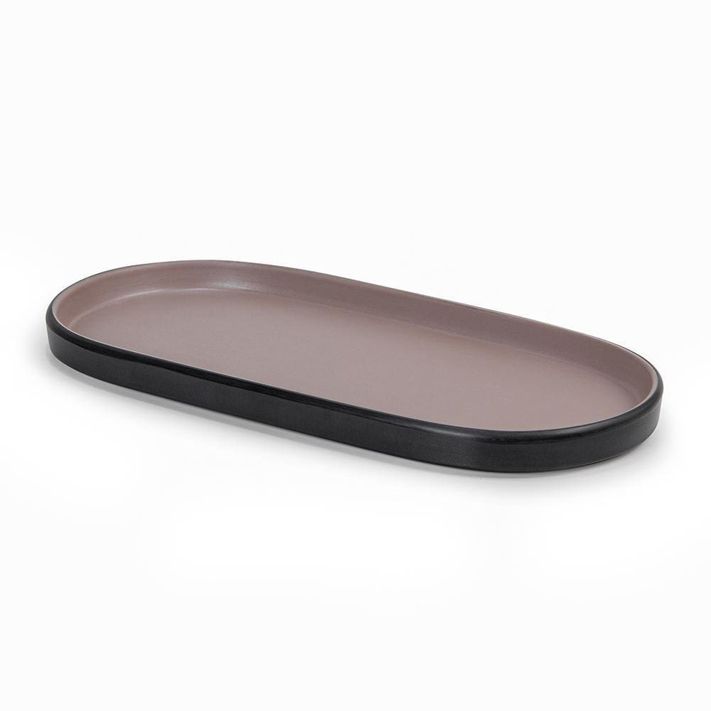 Prato Oval Dual Color Nude 26 Cm Melamina 100% Profissional