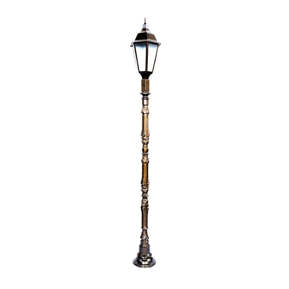 Poste Colonial de Jardim Blumenau de Alumínio Fundido 246cm