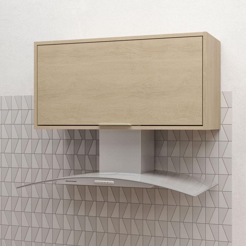 Armário de Cozinha Aéreo 80cm 1 Porta Karine Móveis Sul Carvalho