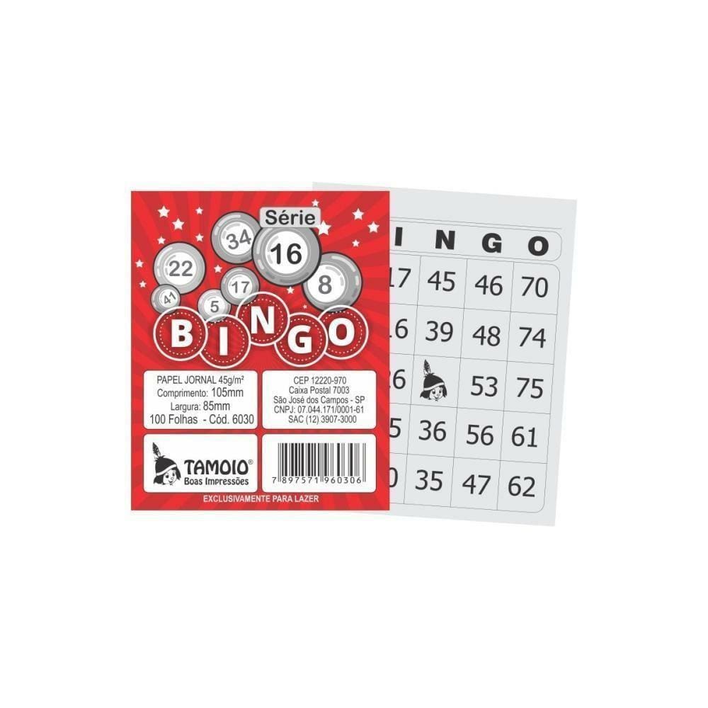 Bloco Para Bingo Jornal 105X85Mm 100Fls. S16-30 - Tamoio