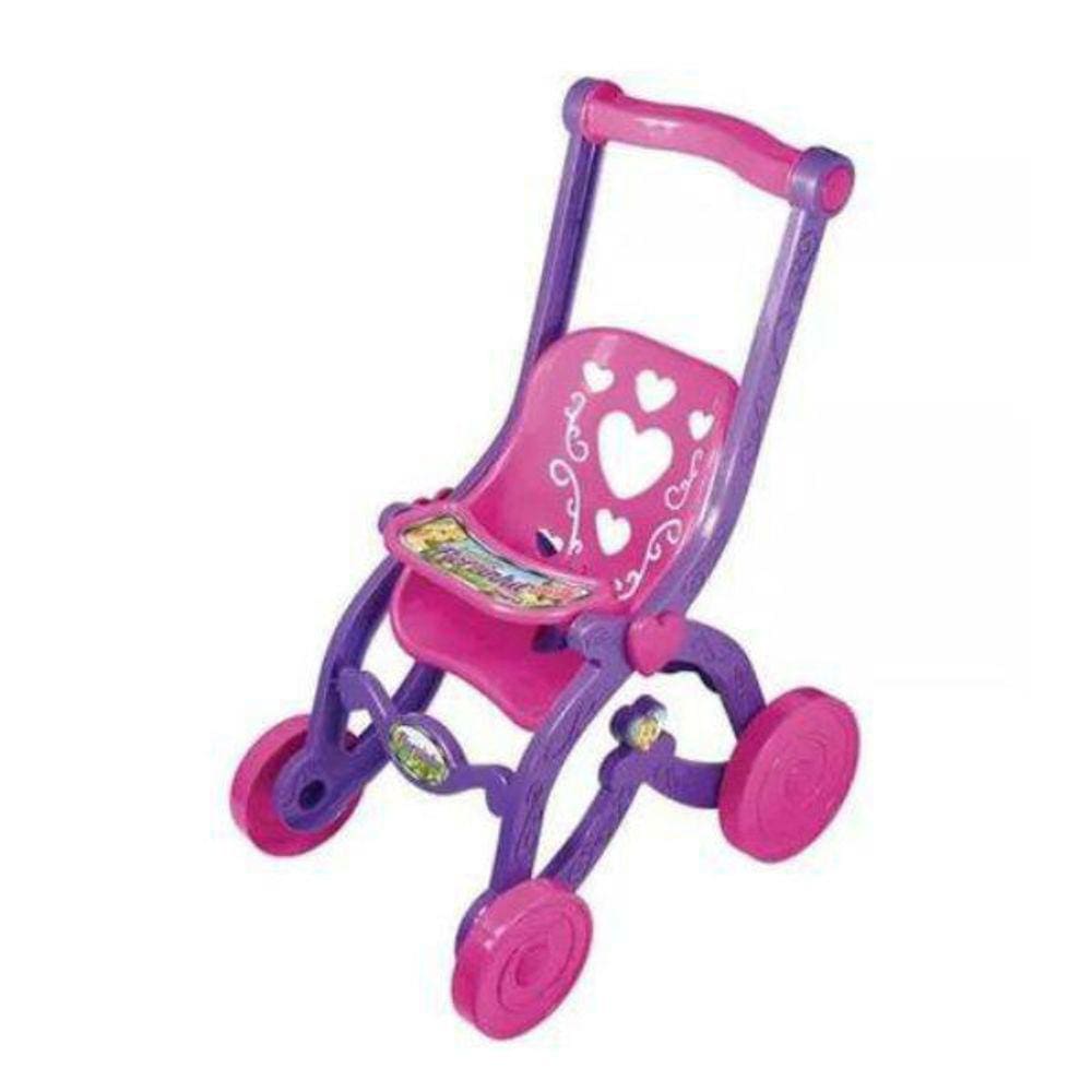 Carrinho De Boneca Florzinha Rosa/ Lilas Altura 62CM
