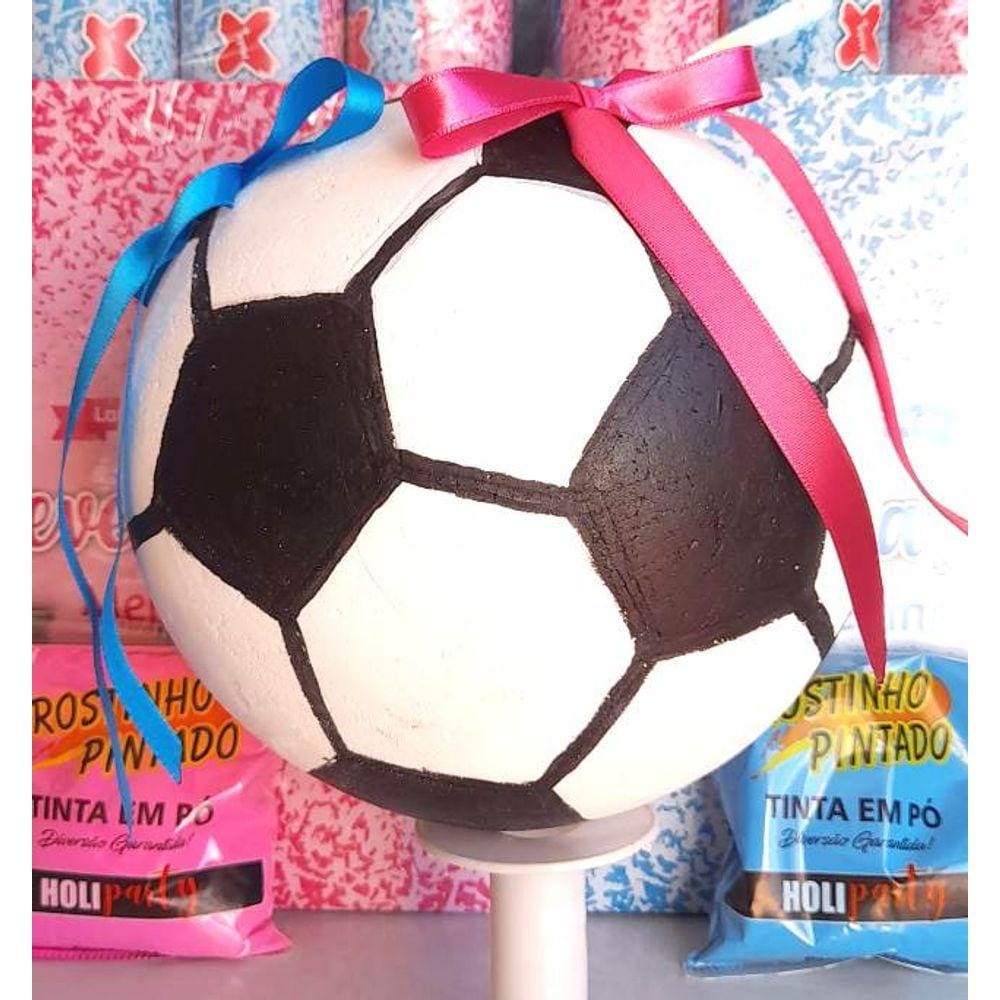 Bola Futebol Para Chá Revelação Menina Rosa