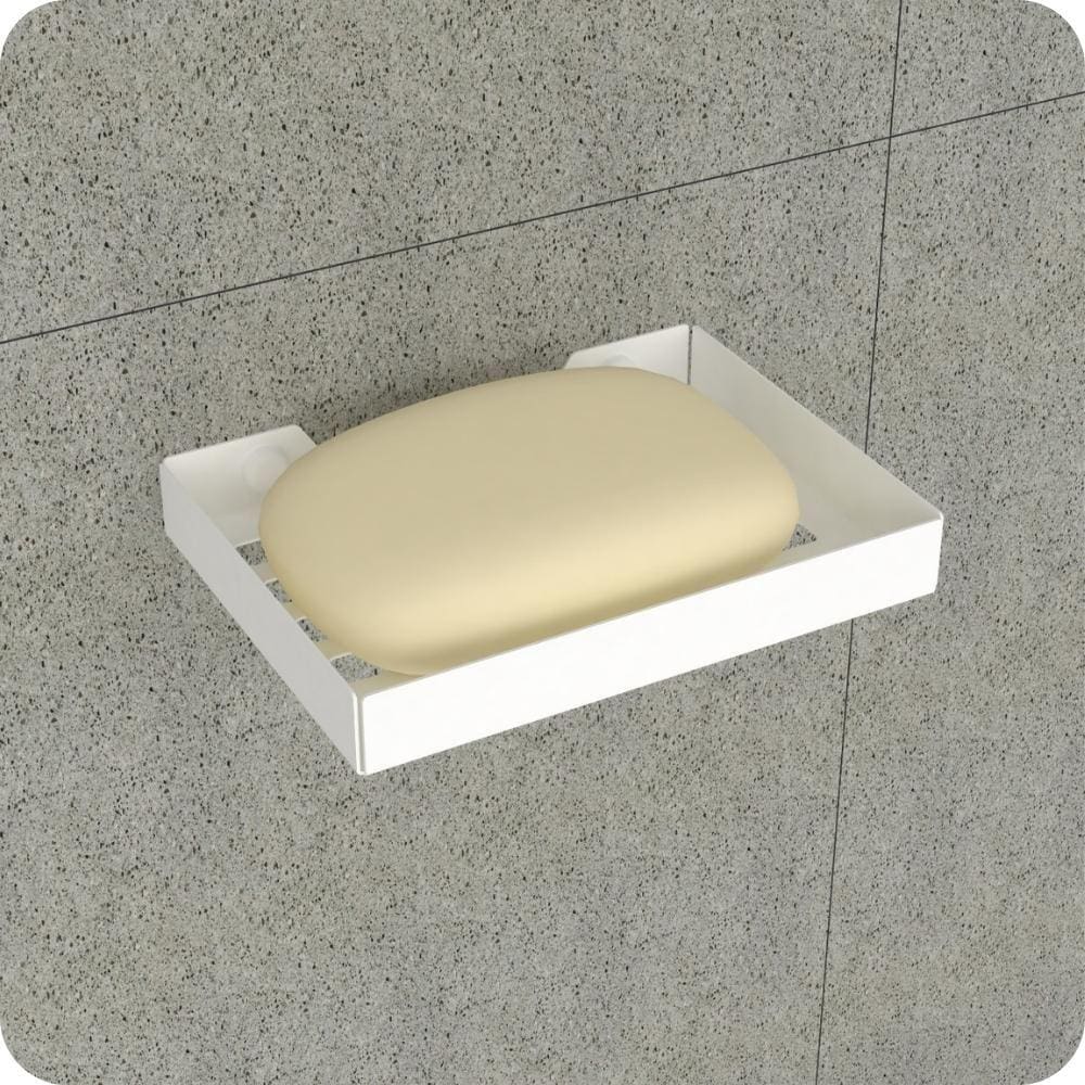 Suporte Porta Sabonete Para Banheiro de Parede Branco Plus