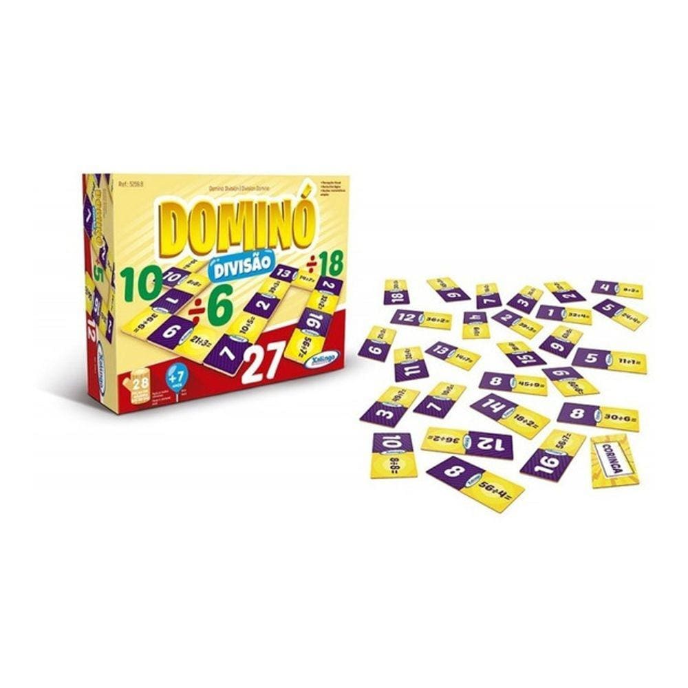 Dominó Educativo Aprendendo Divisão Domino Matematica Madeir