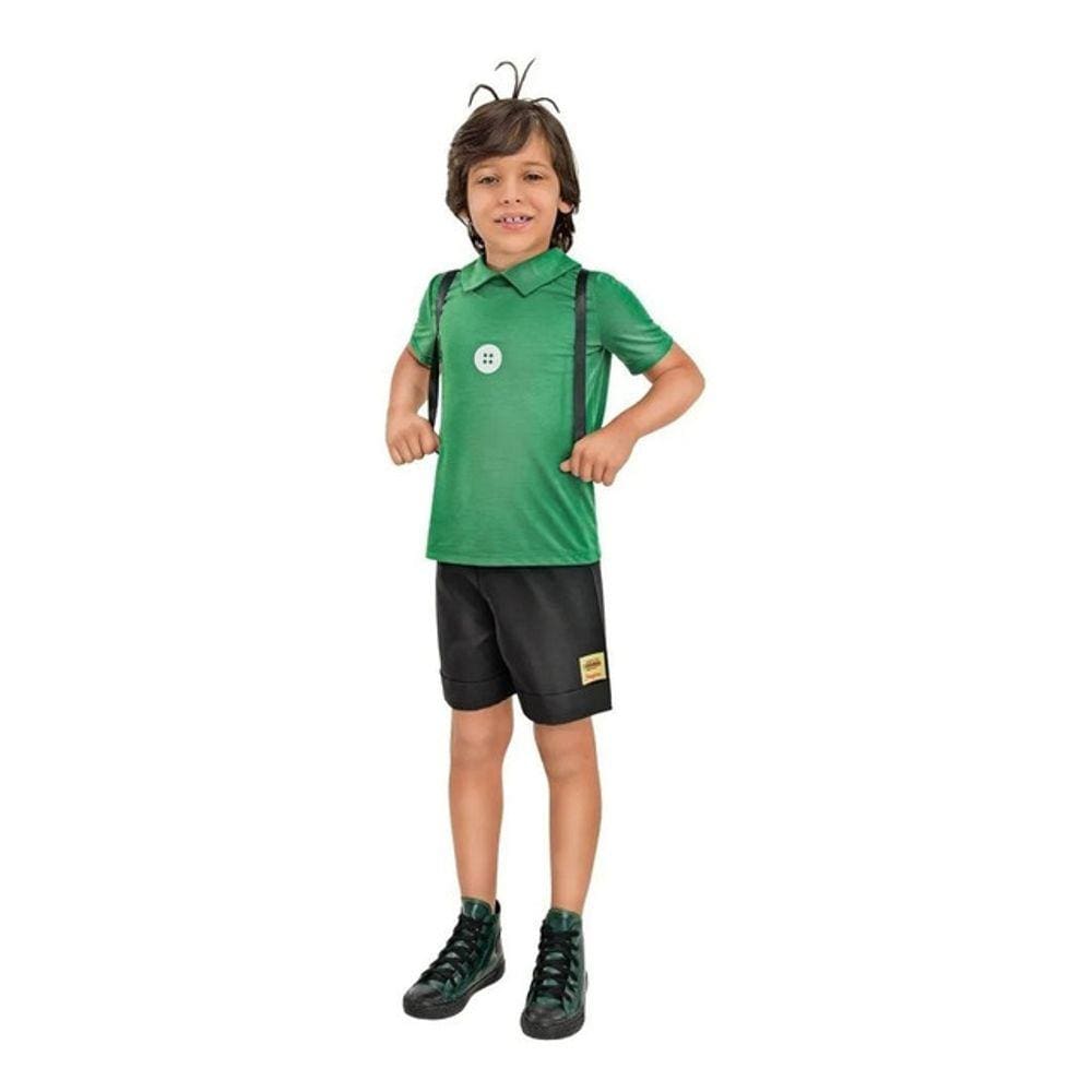 Fantasia Cebolinha Turma Mônica Infantil + Mochila Floquinho
