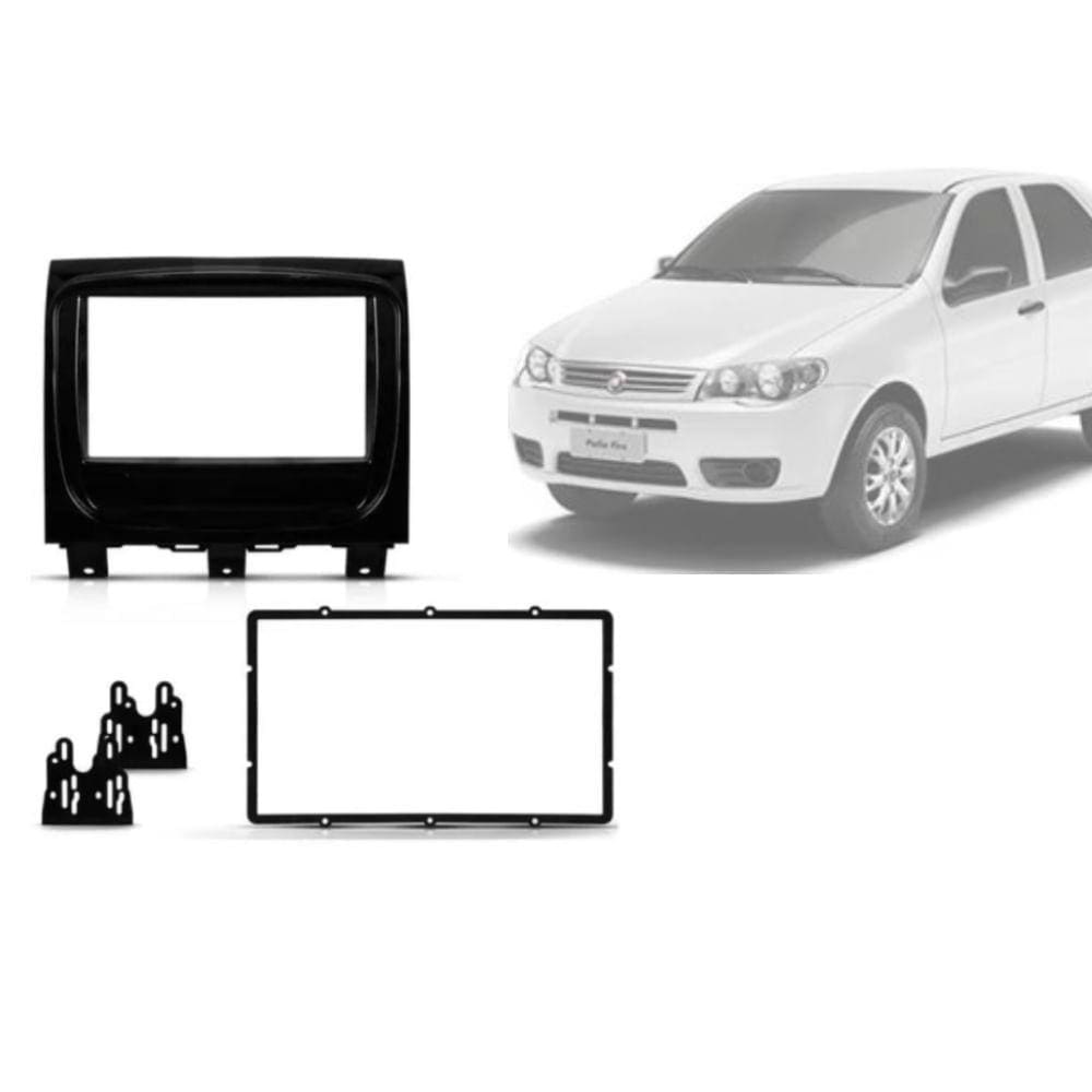 Moldura 2 Din Fiat palio Way 2965 de 2014 até 2018