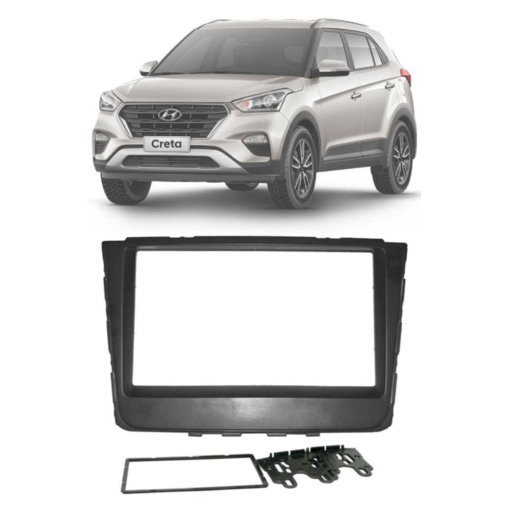 Moldura 2 Din Fiamon 4001 Hyundai Creta 2017 até 2021 Preta