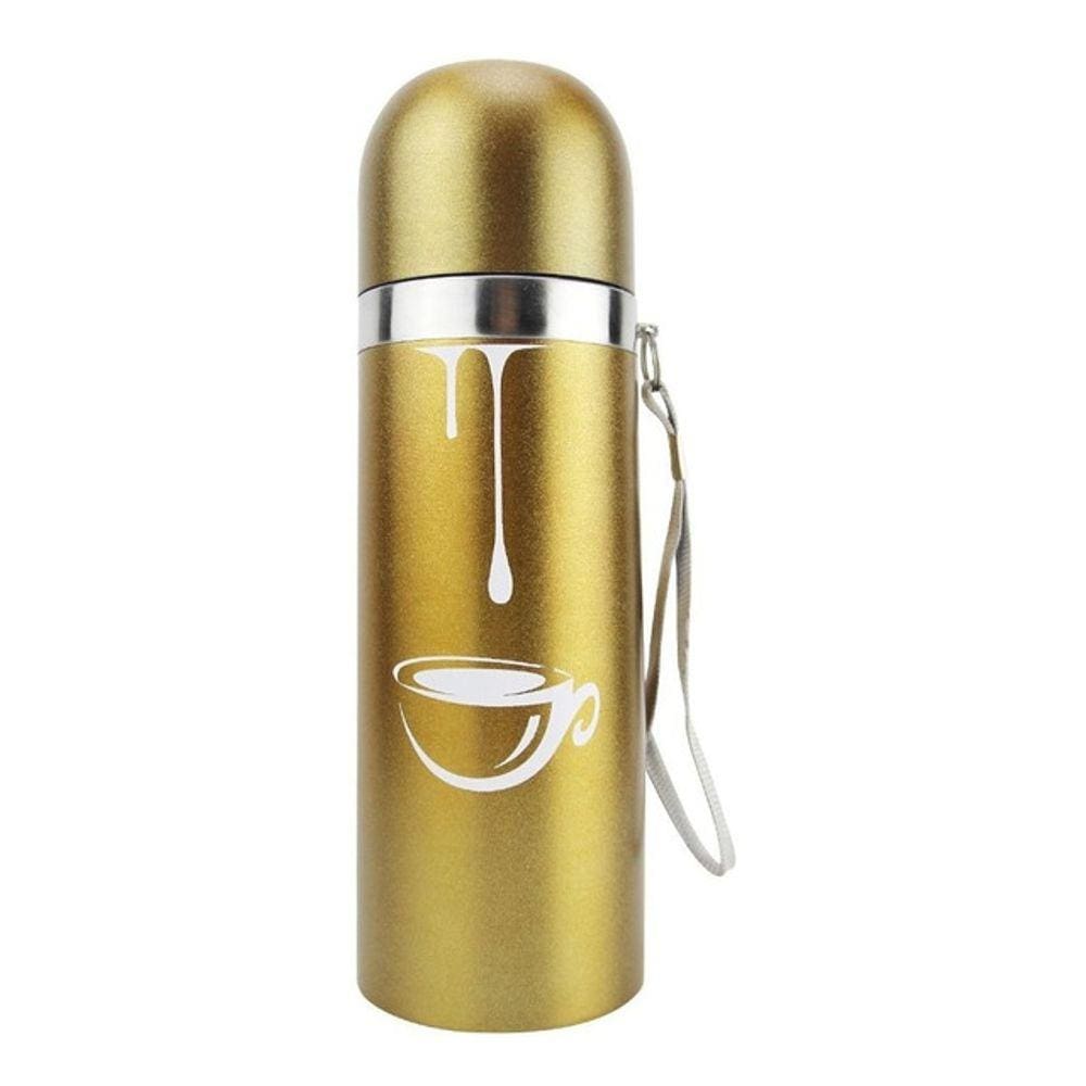 Garrafa Térmica Com Parede Dupla Em Inox Squeeze P/ Café