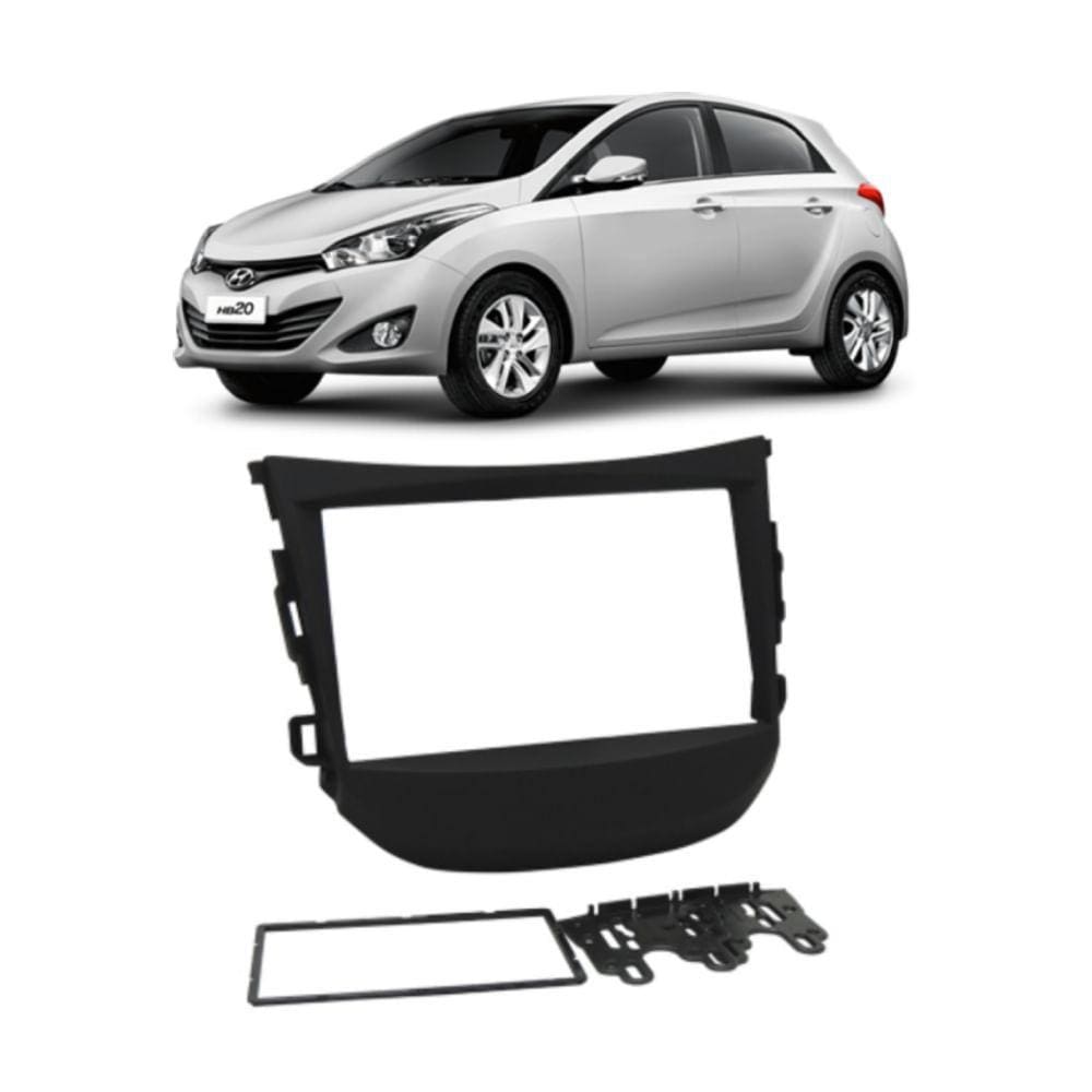Moldura 2 Din Fiamon 2375 Hyundai HB20 2012 até 2019