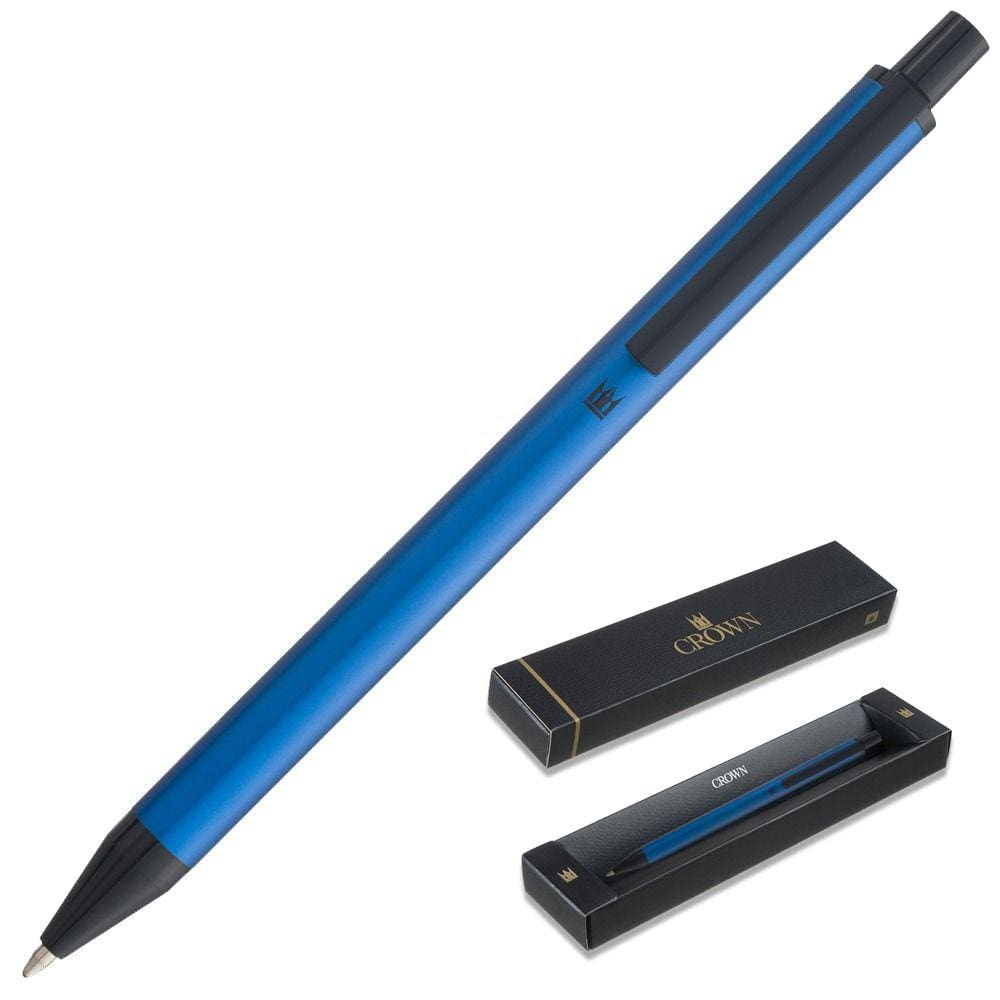 Caneta Esferográfica Crown Ref: Ex18006a Metalic Azul