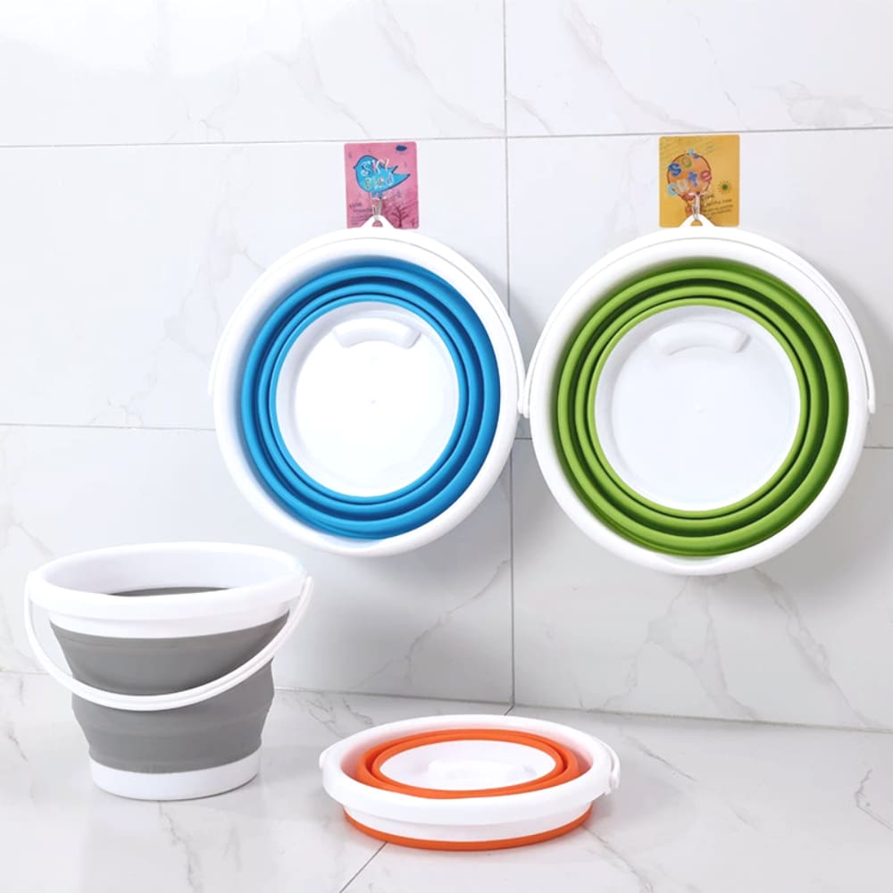 Kit 03 Balde Retratil de 03 Litros em Silicone