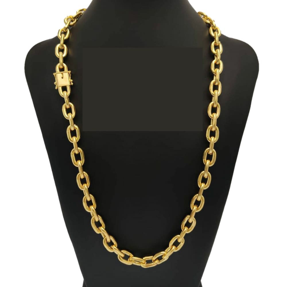 Cordão Masculino De Moeda Antiga 8mm Cor De Ouro Envio Hoje