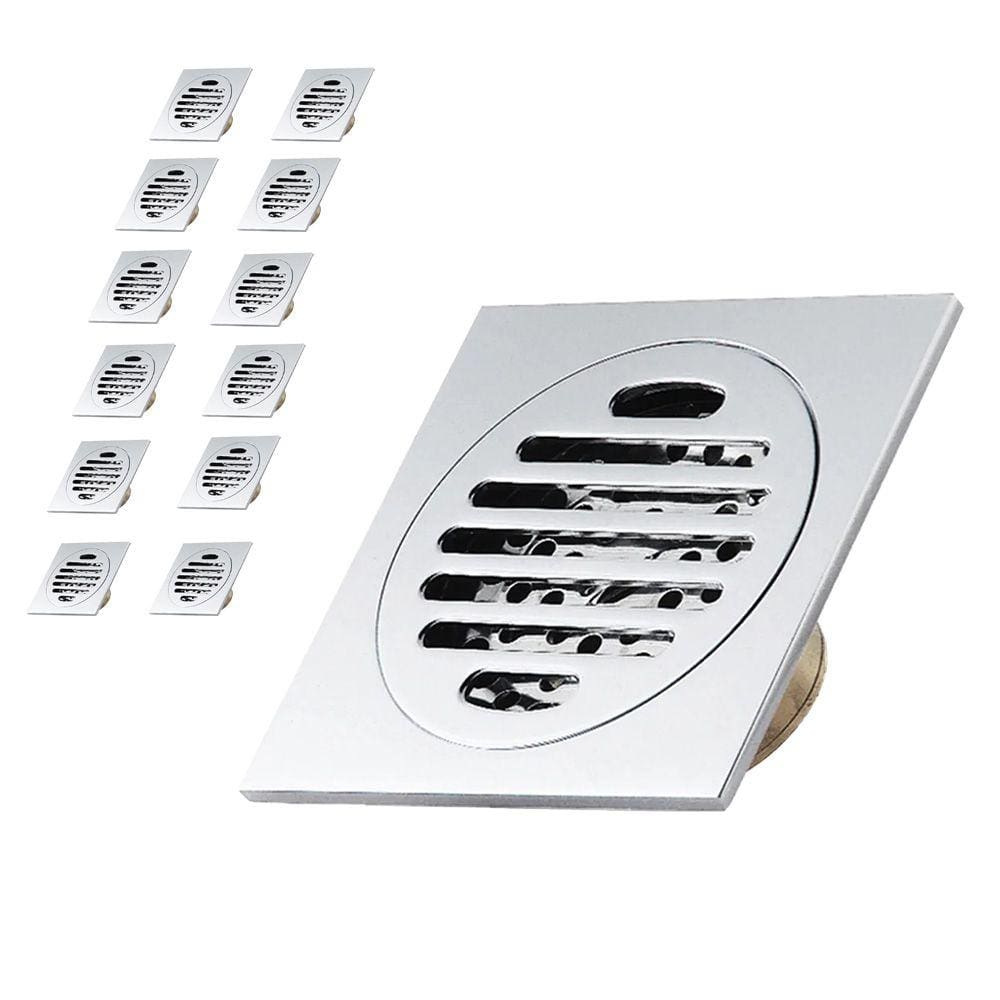 Ralo Inteligente Anti Odor 10X10 Kit 10 Unidades Insetos Aço Inox Banheiro Casa Lavabo