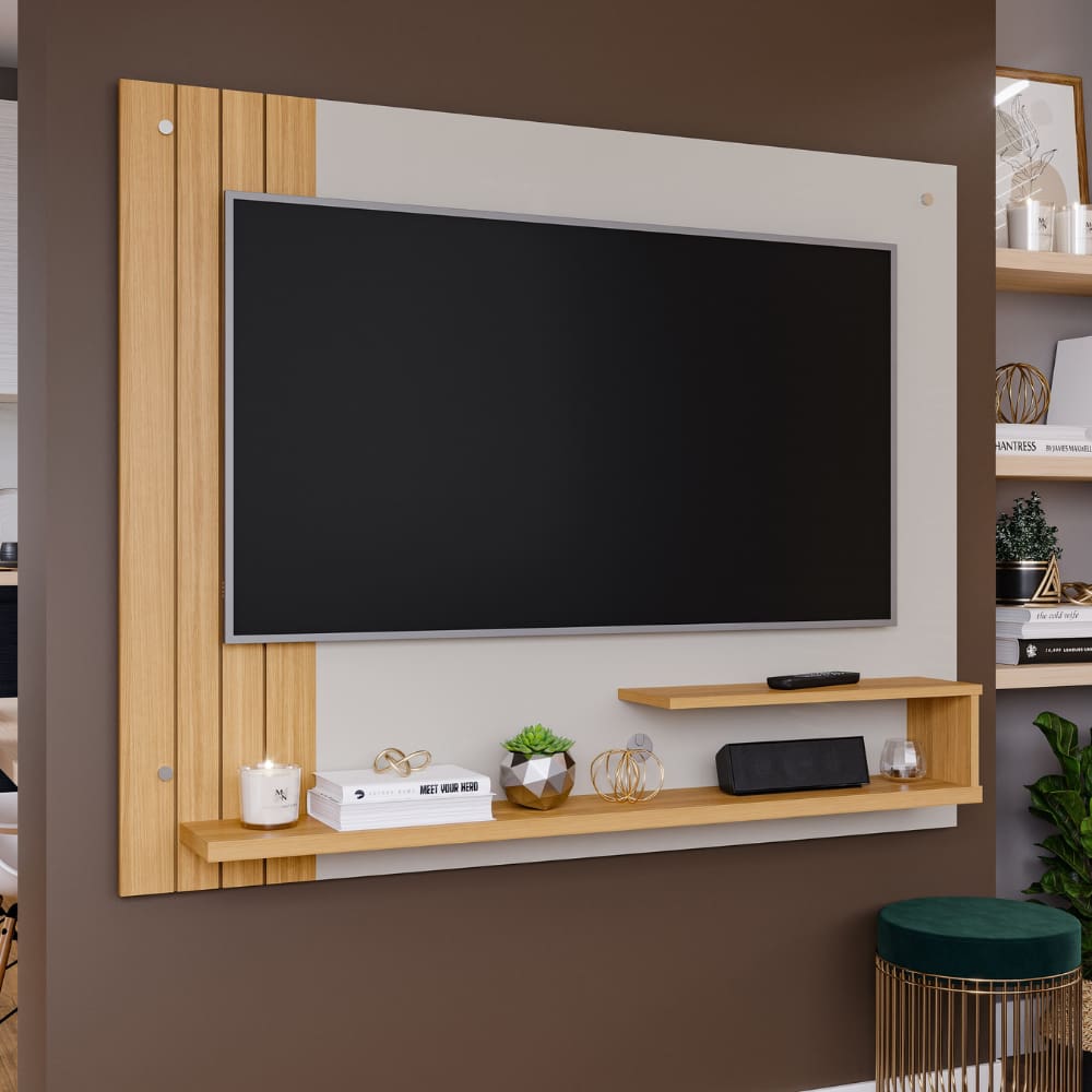 Painel para Tv até 50" Dunas Permobili Off White/Nature