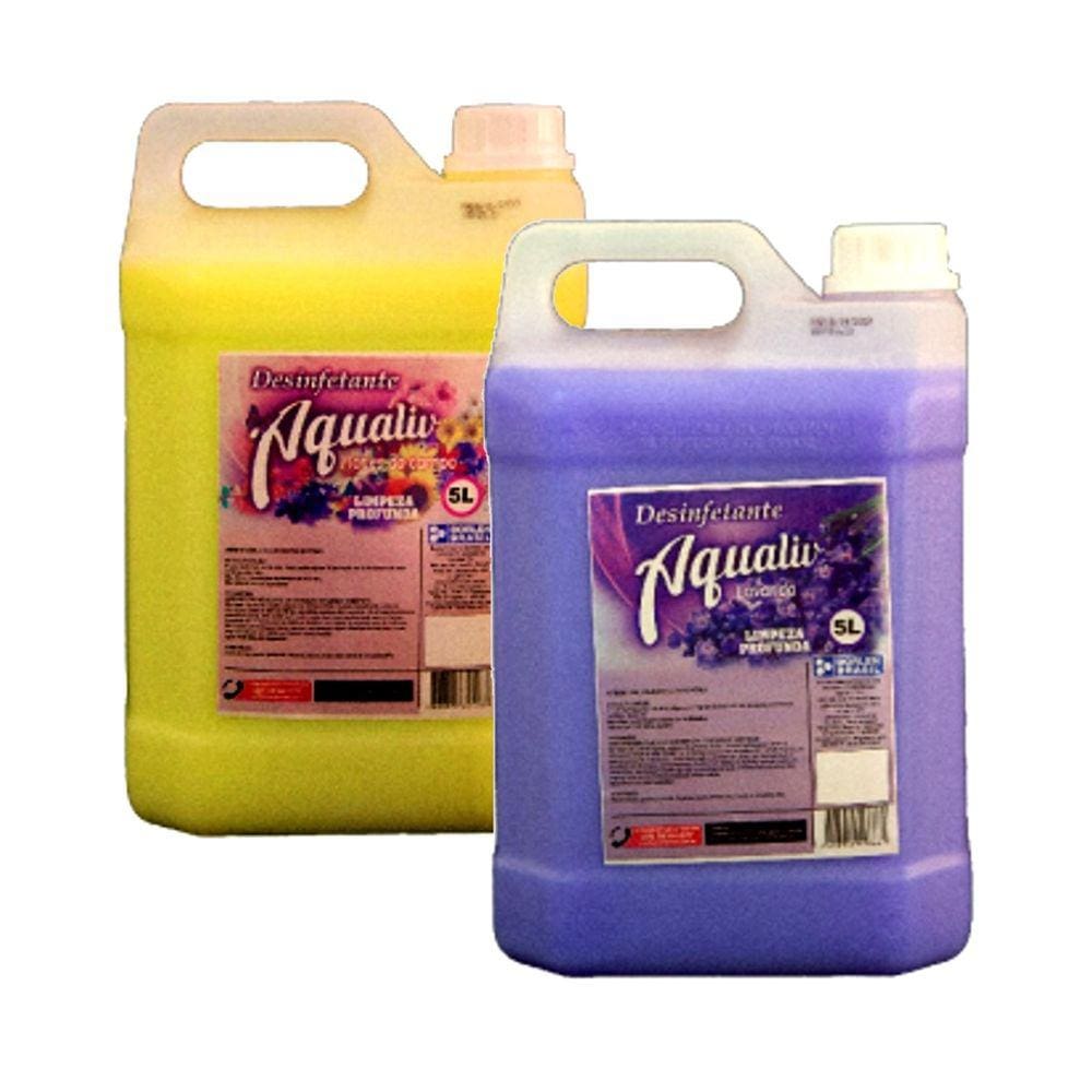 Kit 2 Desinfetante Aqualiv Plus Flor do Campo e Lavanda 5L