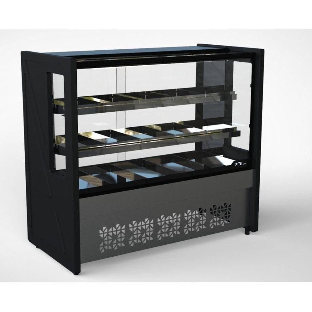 Balcão Estufa 1,25 M Preto Platinum Pve -220V