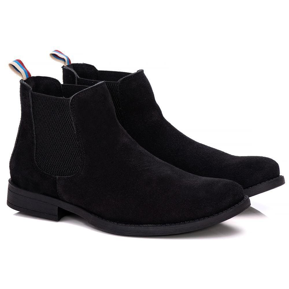 Bota Masculina Couro Camurça Botina Chelsea Country Conforto