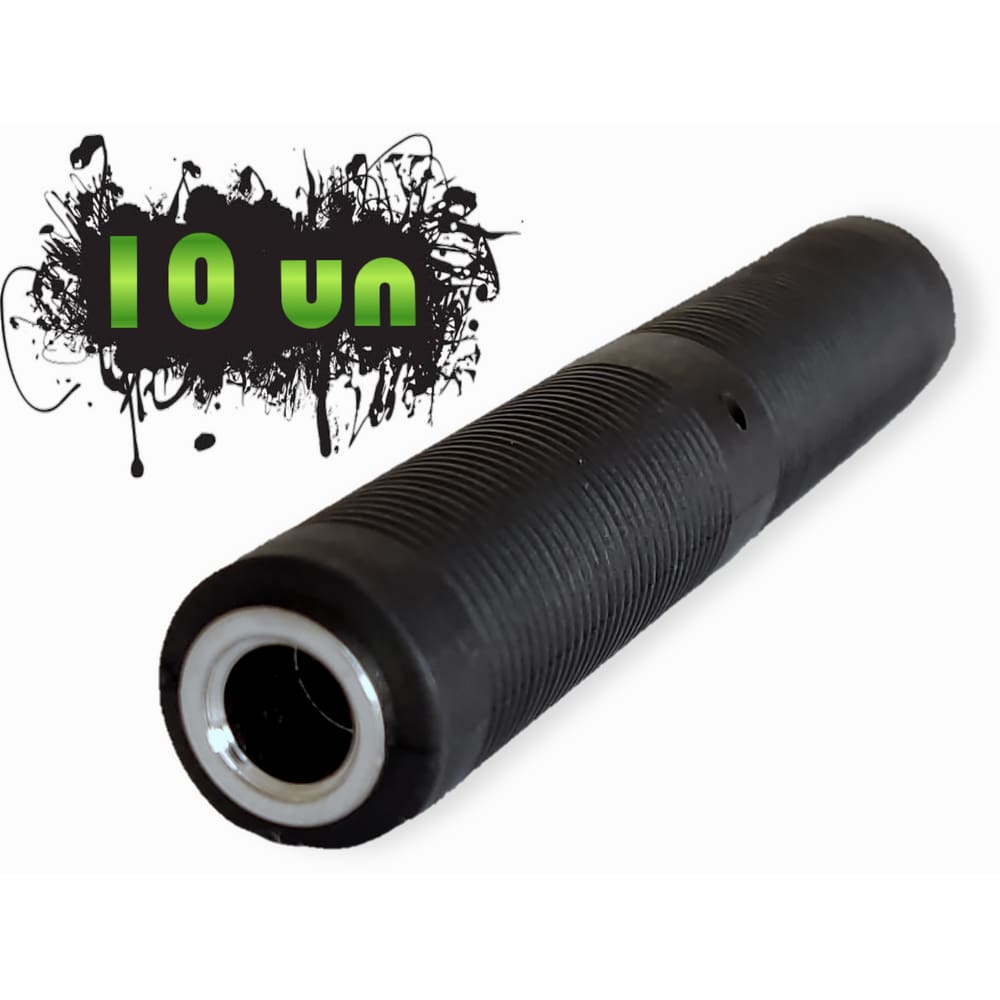 Emenda Extensão J10 Cabo P10 Estéreo Som Violão Guitarra