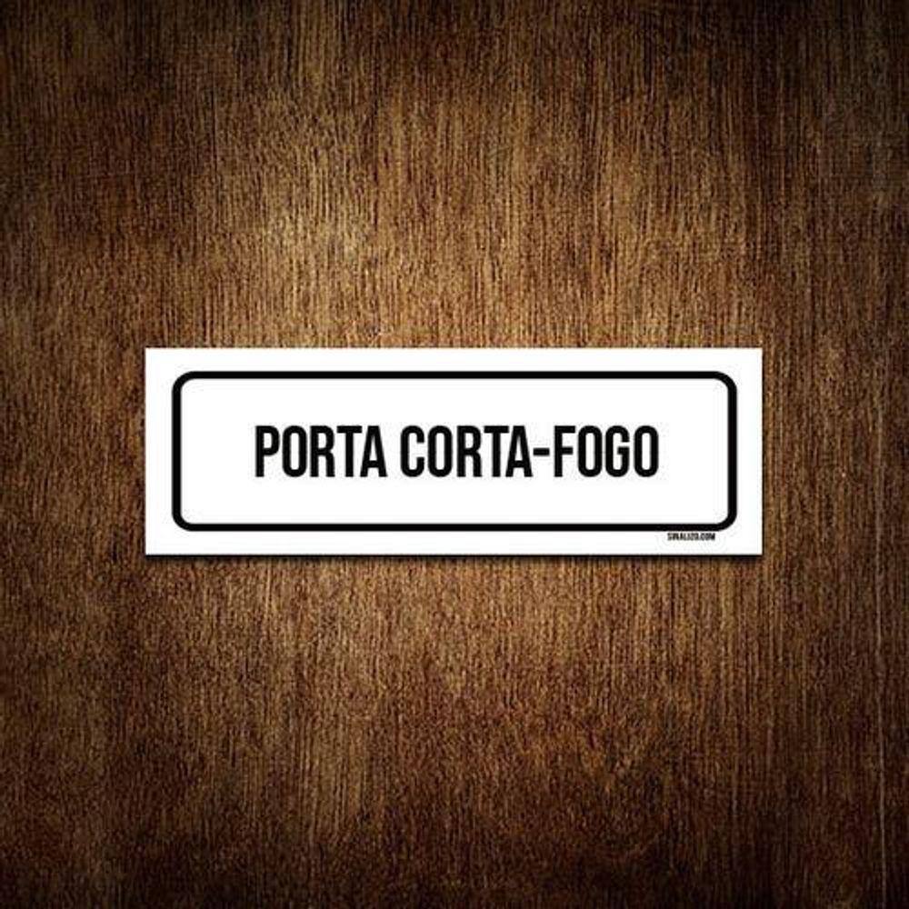 Placa De Sinalização Setor - Porta Corta-Fogo  23X9