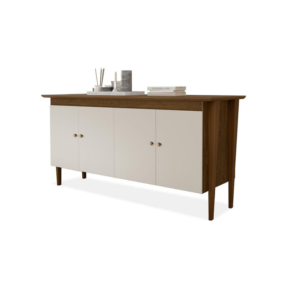 Aparador Buffet Moretta 4 Portas Sala Star / Sala Jantar Malbec/Off White