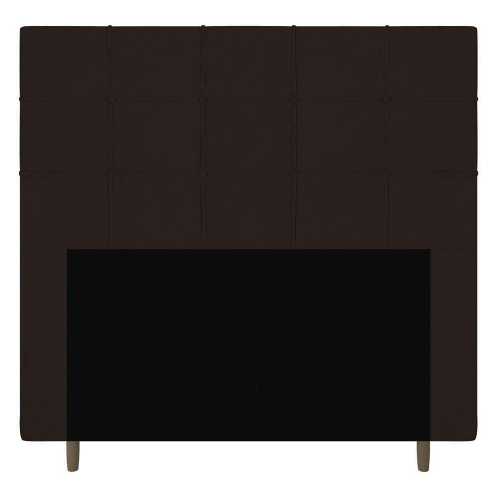 Cabeceira Cama Box Casal King Size Leiria 195cm Marrom