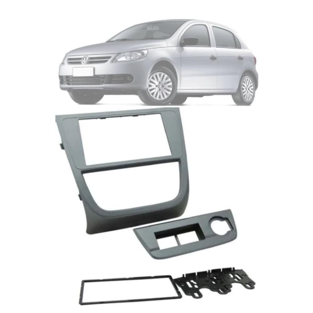 Moldura Fiamon 2 Din Volkswagen Gol G5 grafite 2009 á 2013