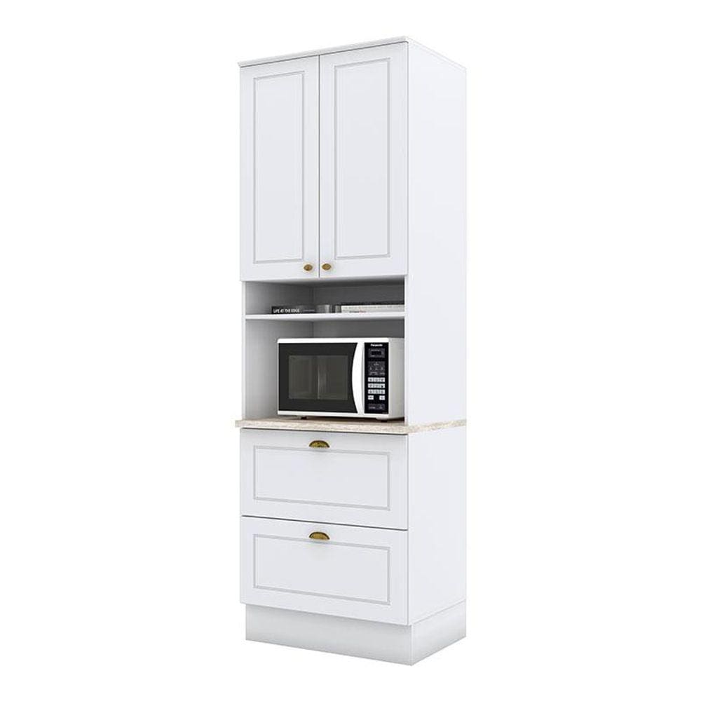 Torre Quente 1 Forno Americana Branco com Tampo Calcare - Henn