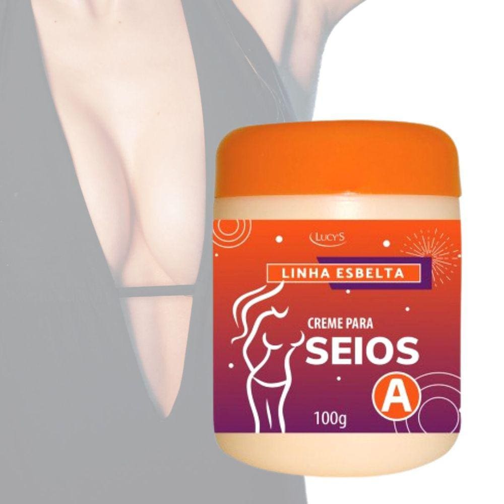 Creme Seios Aumenta Evita Flacidez e Deixa Durinho Seios A e F Lucy`s 100g cada.