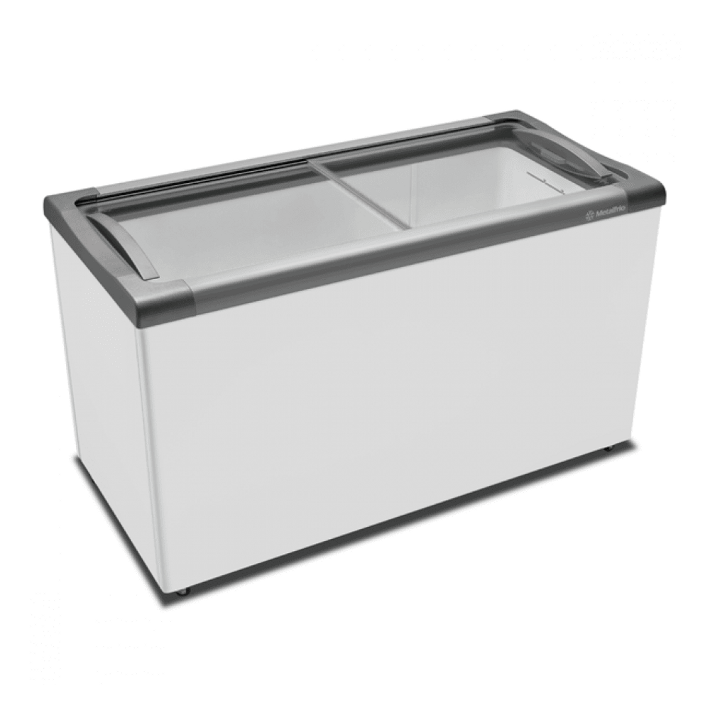 Freezer Horizontal  Metalfrio 388 Litros  Tampa De Vidro Supra Branco NF40SB- 127V