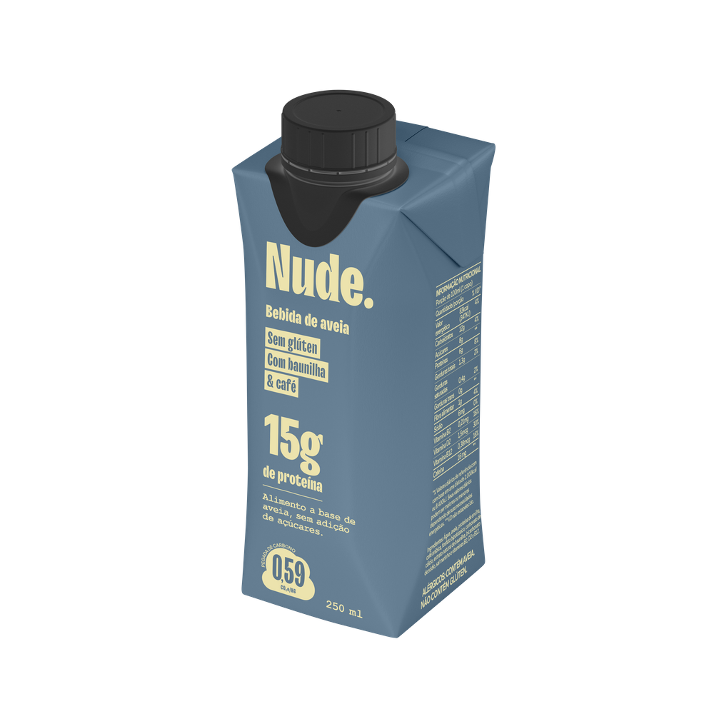 Bebida Vegetal Proteica de Aveia Sabor Baunilha Nude 250ml