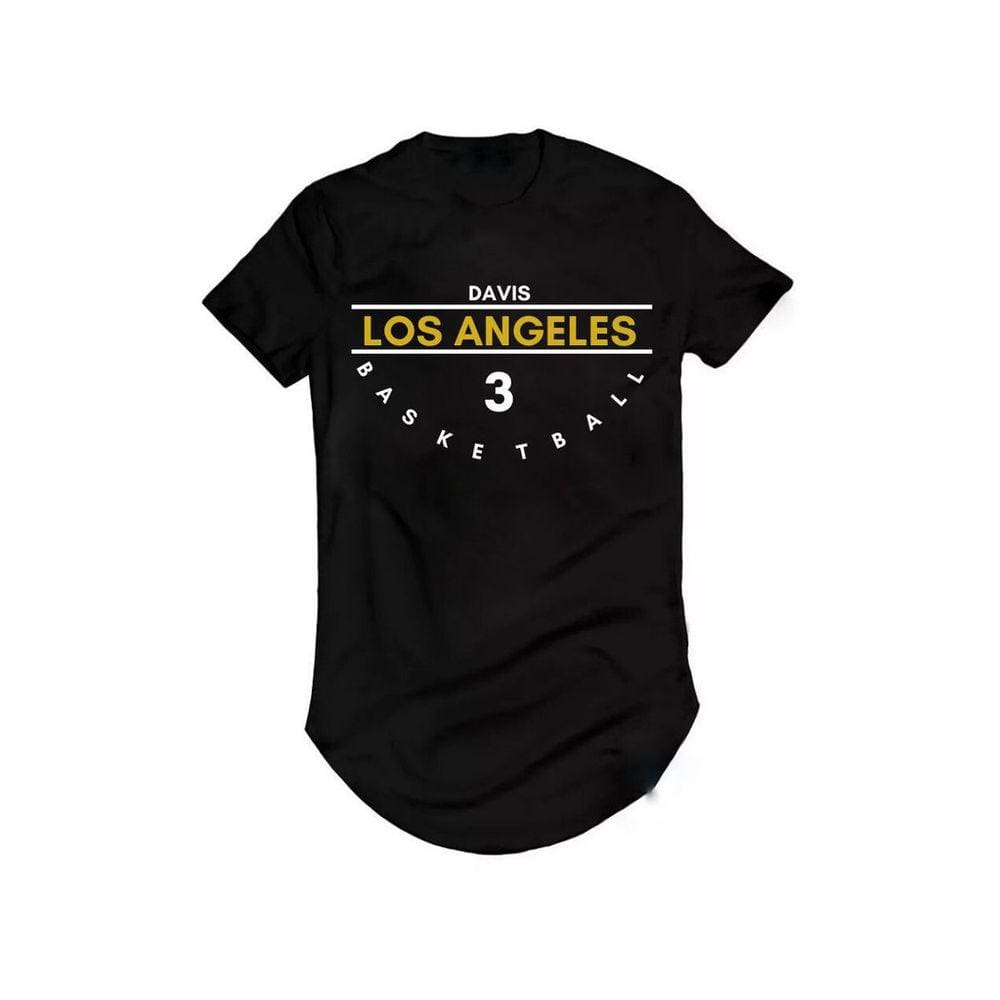 Camiseta Longline Basquete Anthony Davis Los Angeles Laker