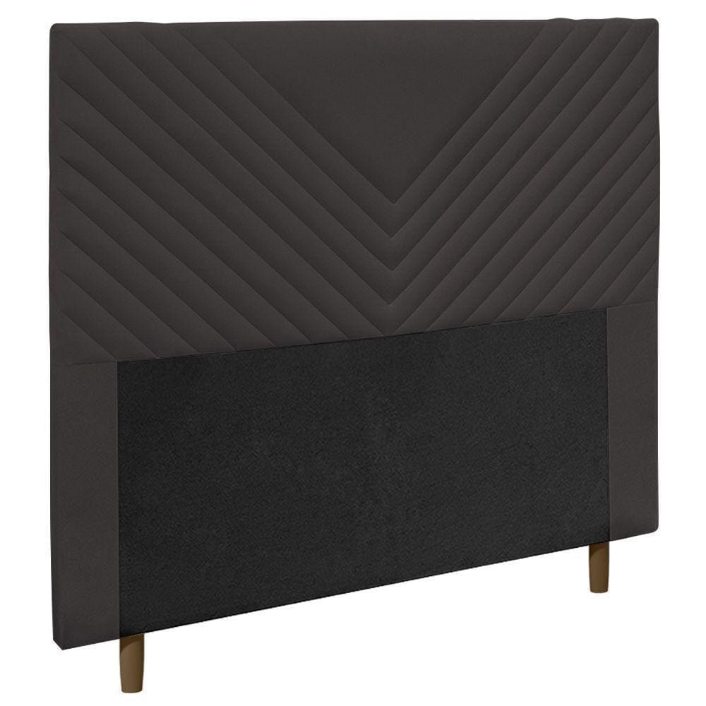 Cabeceira Box Casal Queen Size Viena 160cm Suede Marrom