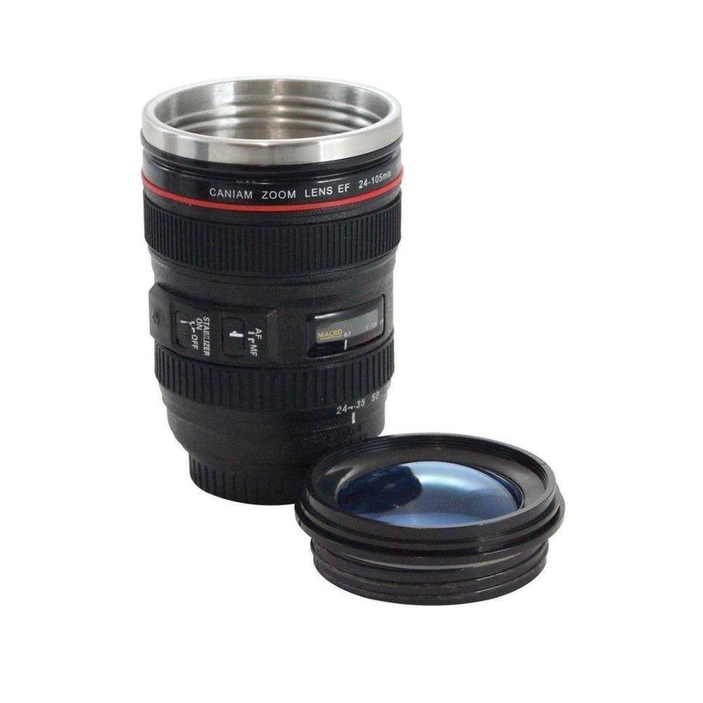 Caneca Térmica Com Tampa Lente Canon 24-105mm: FS