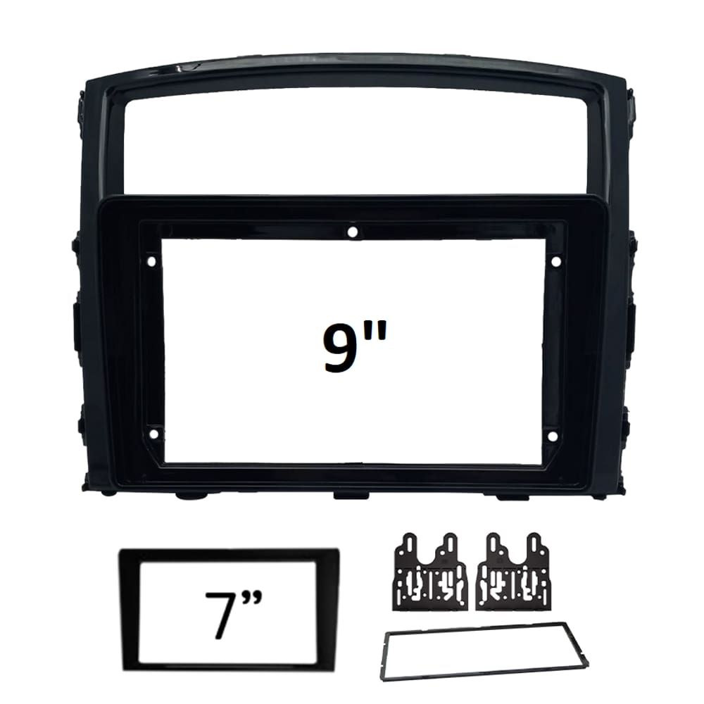Moldura 9" e 7" Mitsubishi Pajero Full 10/20 - Black Piano - 5720