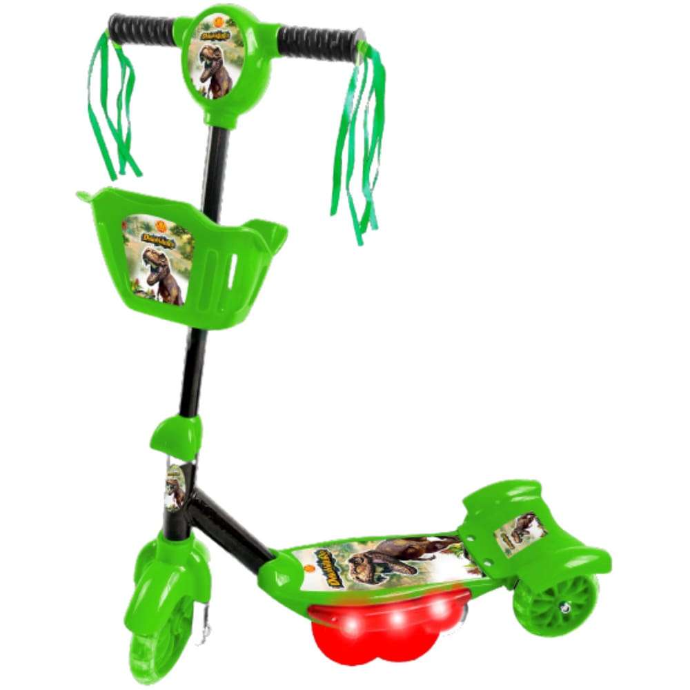 Patinete 3 Rodas Infantil Musical Com Luzes E Som Dinossauro