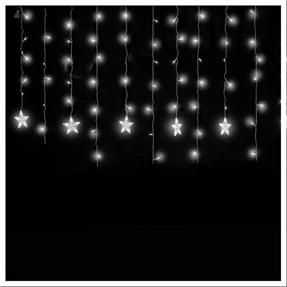 Pisca Cascata 405 LED Estrela Luz Branca 10 Metros 220v