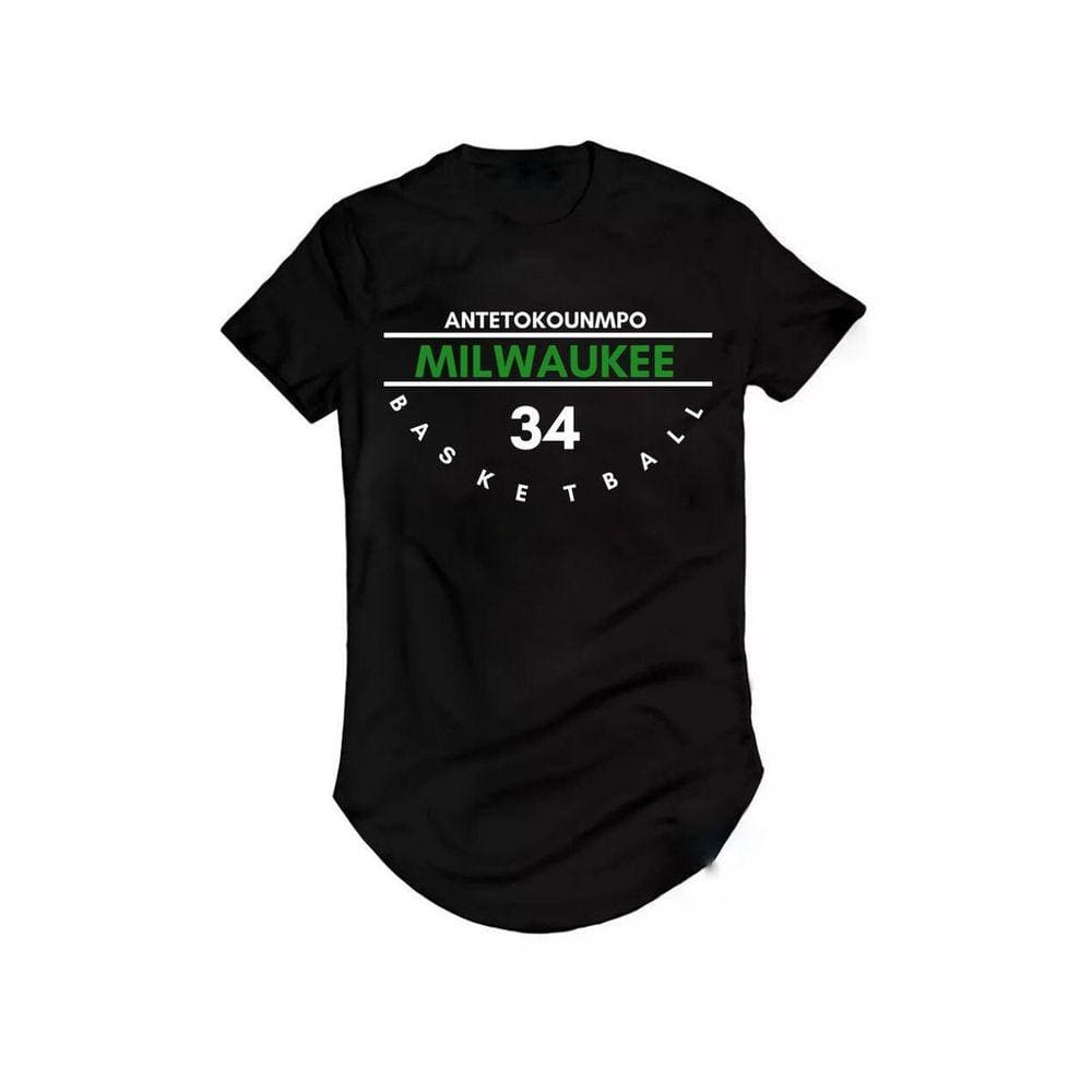 Camiseta Longline Basquete Giannis Antetokounmpo Milwaukee