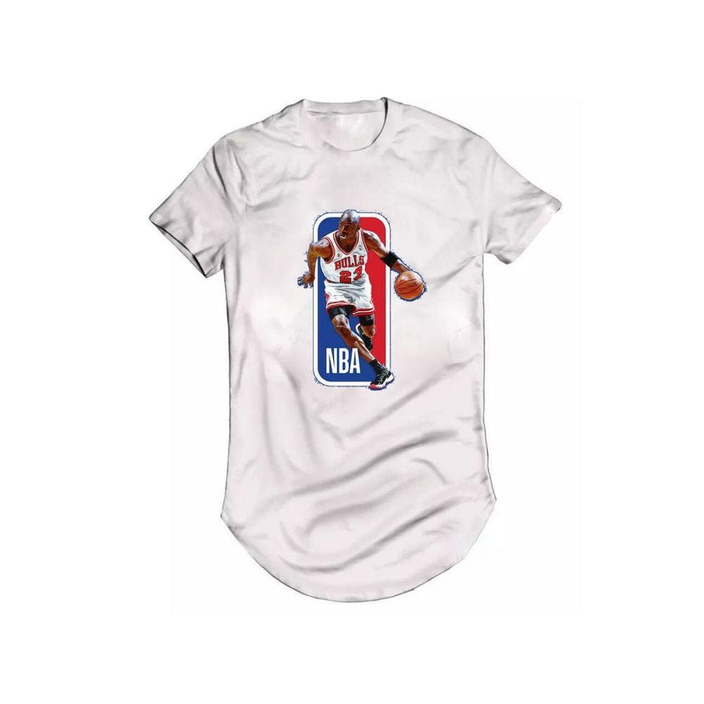 Camiseta Longline Michael Chicago Dennis Rodman LogoBasquete
