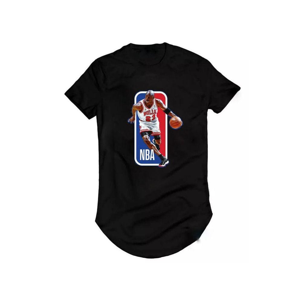 Camiseta Longline Michael Chicago Dennis Rodman LogoBasquete