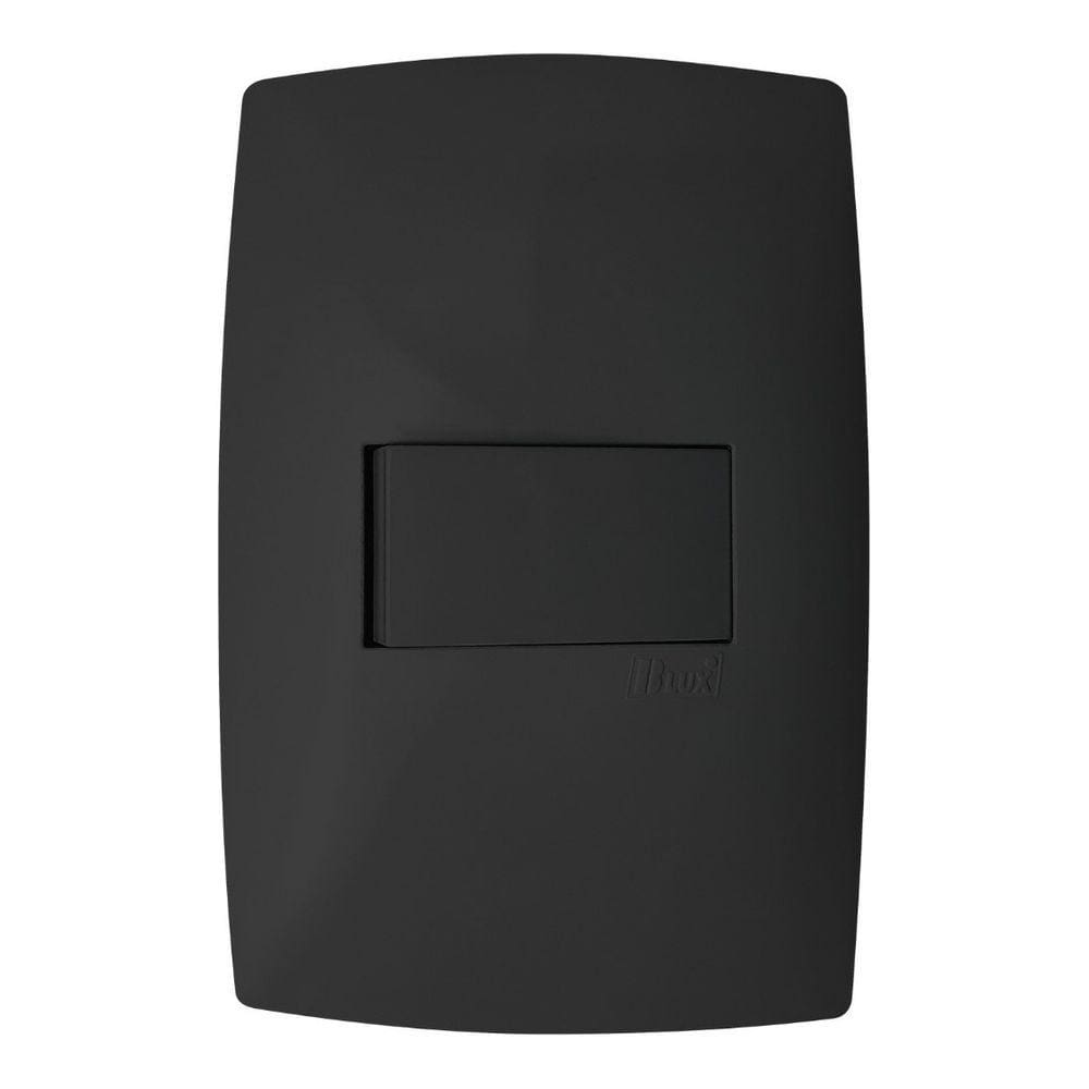 Interruptor Simples 10a 4x2 Home Horizontal Preto Fosco Blux