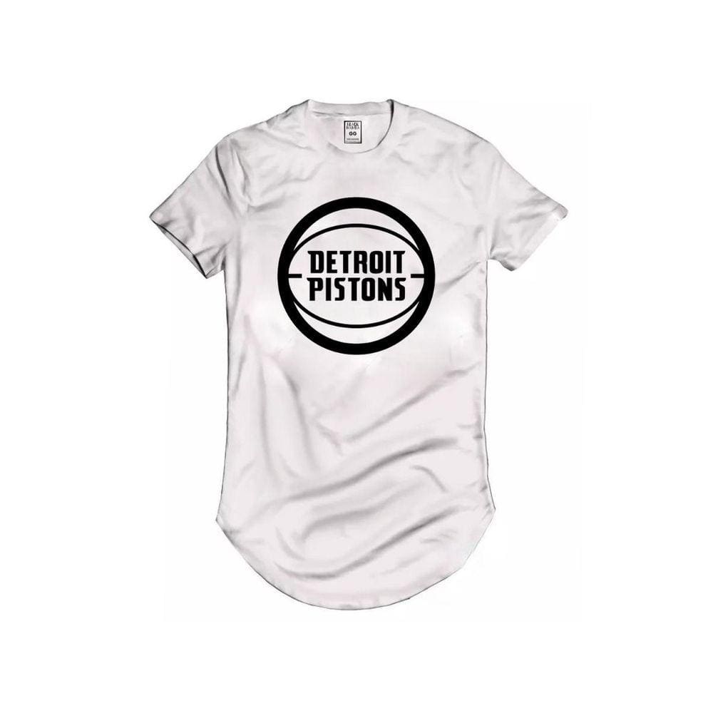 Camiseta Longline Detroit Pistonss Ben Wallace Rose Basquete