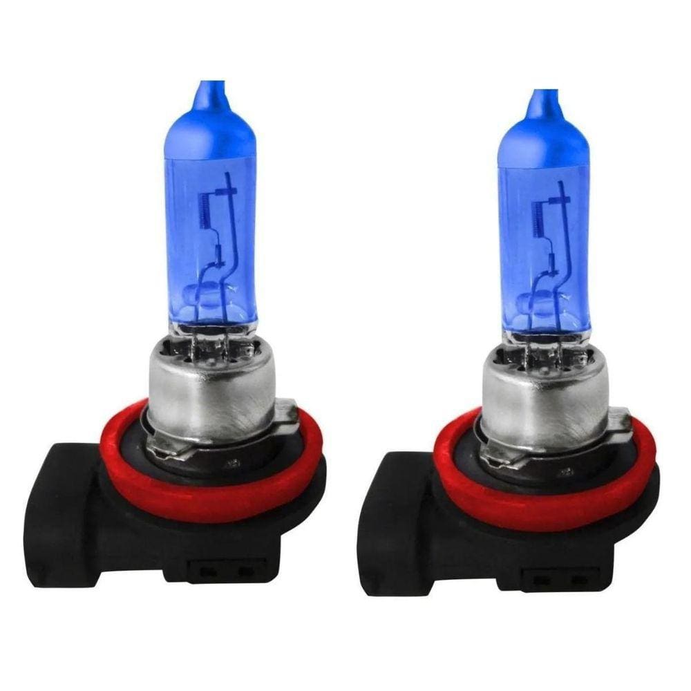 Par De Lampadas 12V H8 Super Branca 2 Unidades 8500K 35W