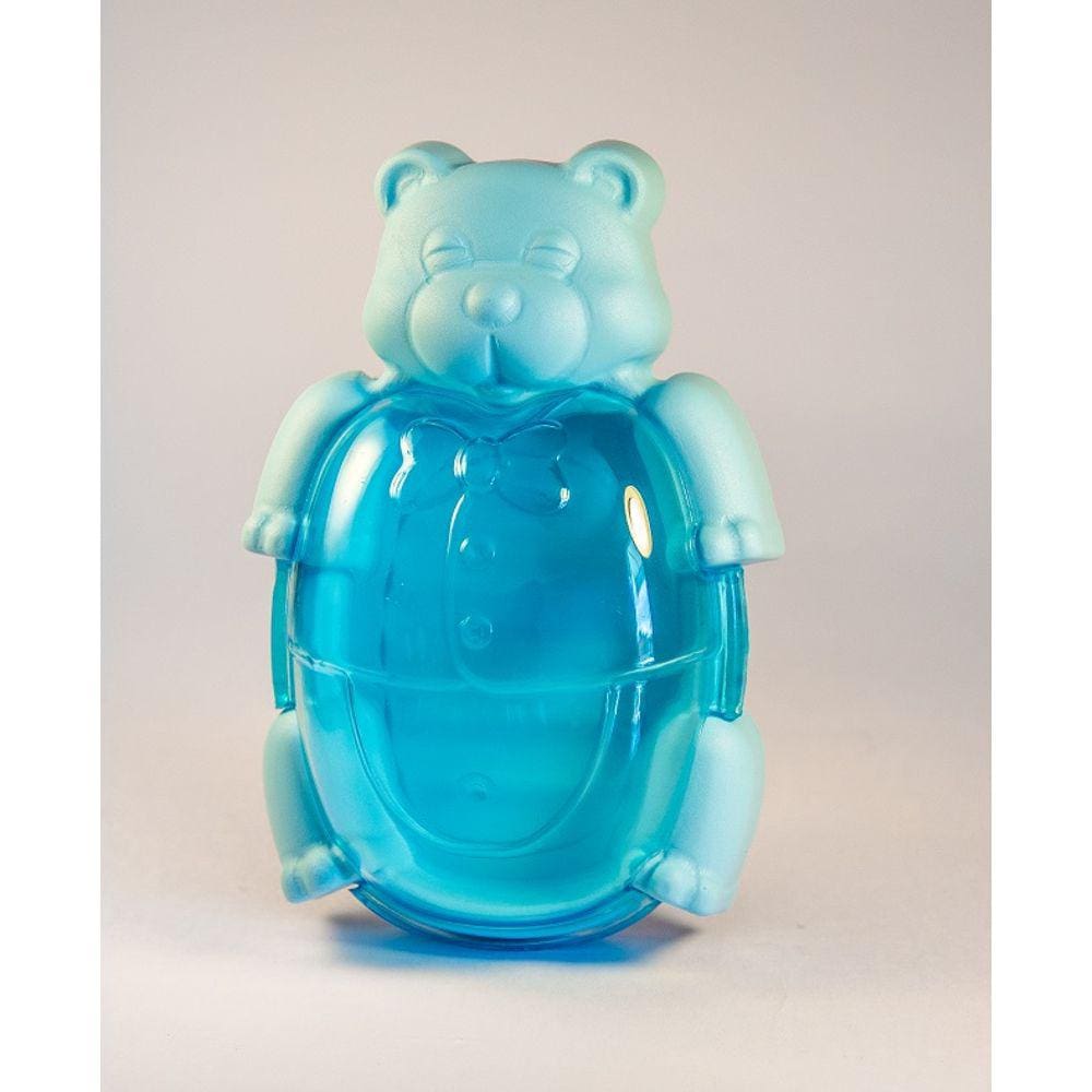 Saboneteira Infantil na cor Azul Bebê e em formato de Urso