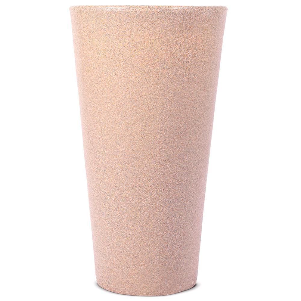 Vaso Cônico Aldora Bege 66cm Polietileno Afort