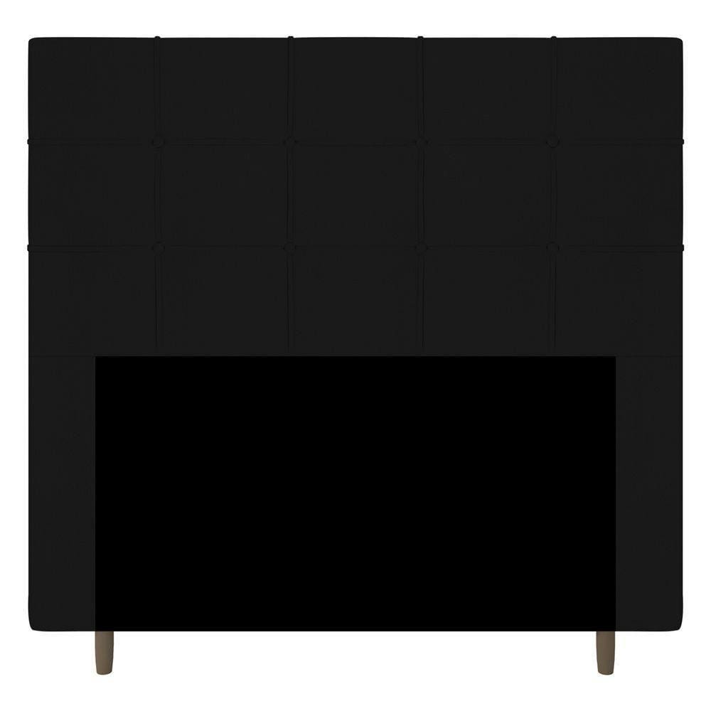 Cabeceira Cama Box Casal King Size Leiria 195cm Preto