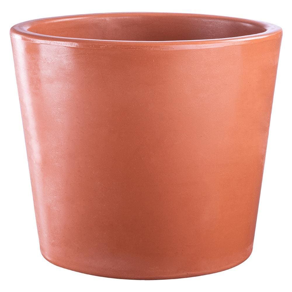 Vaso Reto Badi 28cm Terracota Polietileno Afort
