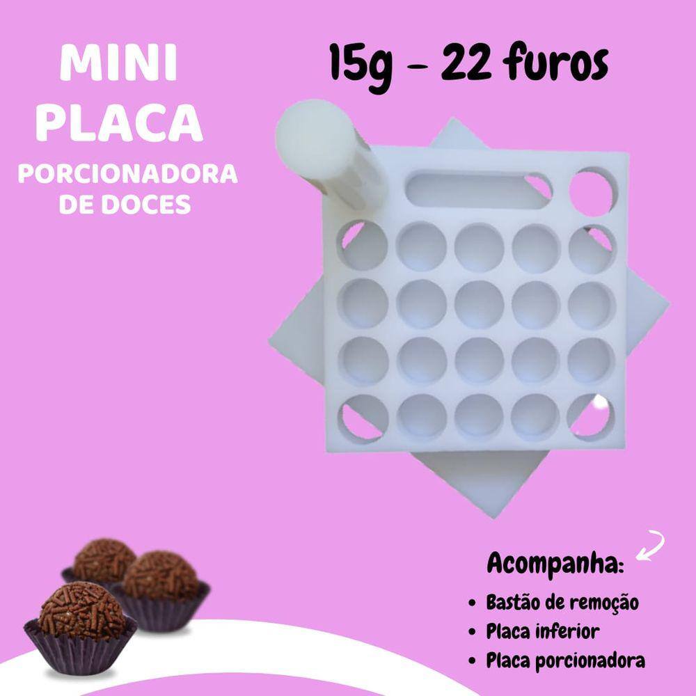 Mini placa porcionadora de doces (brigadeiro, Beijinho) 15g