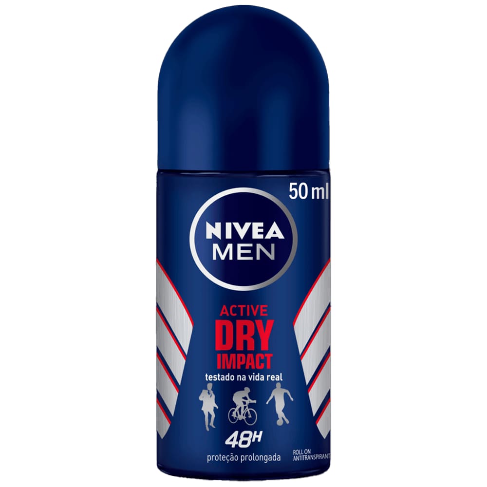 Desodorante Roll-On Nívea Dry Impact Plus For Men 50ml
